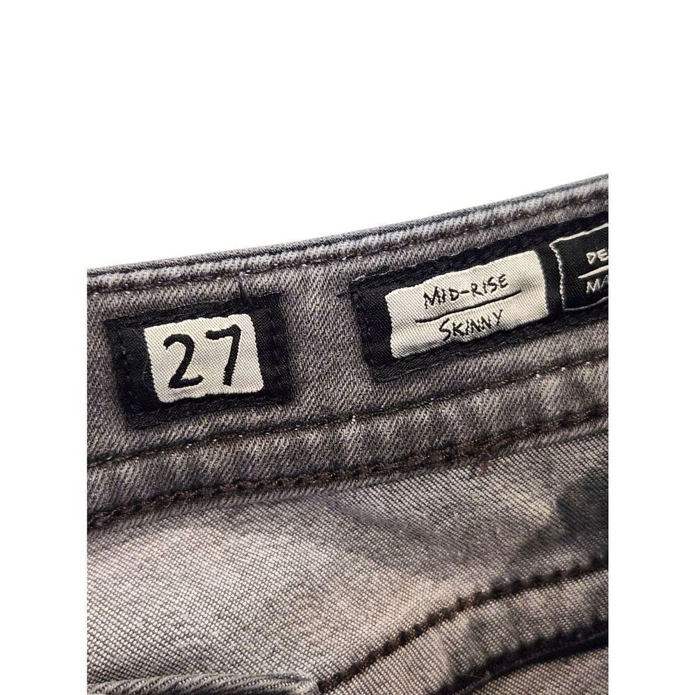 Miss Me 'mid-rise skinny' women 27x29 measured Gray wash Logo denim jeans - Picture 9 of 10